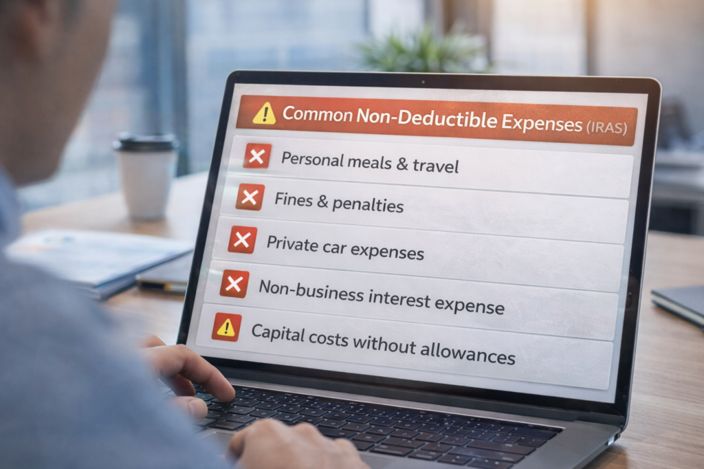 deductible vs non-deductible expenses IRAS Singapore guide